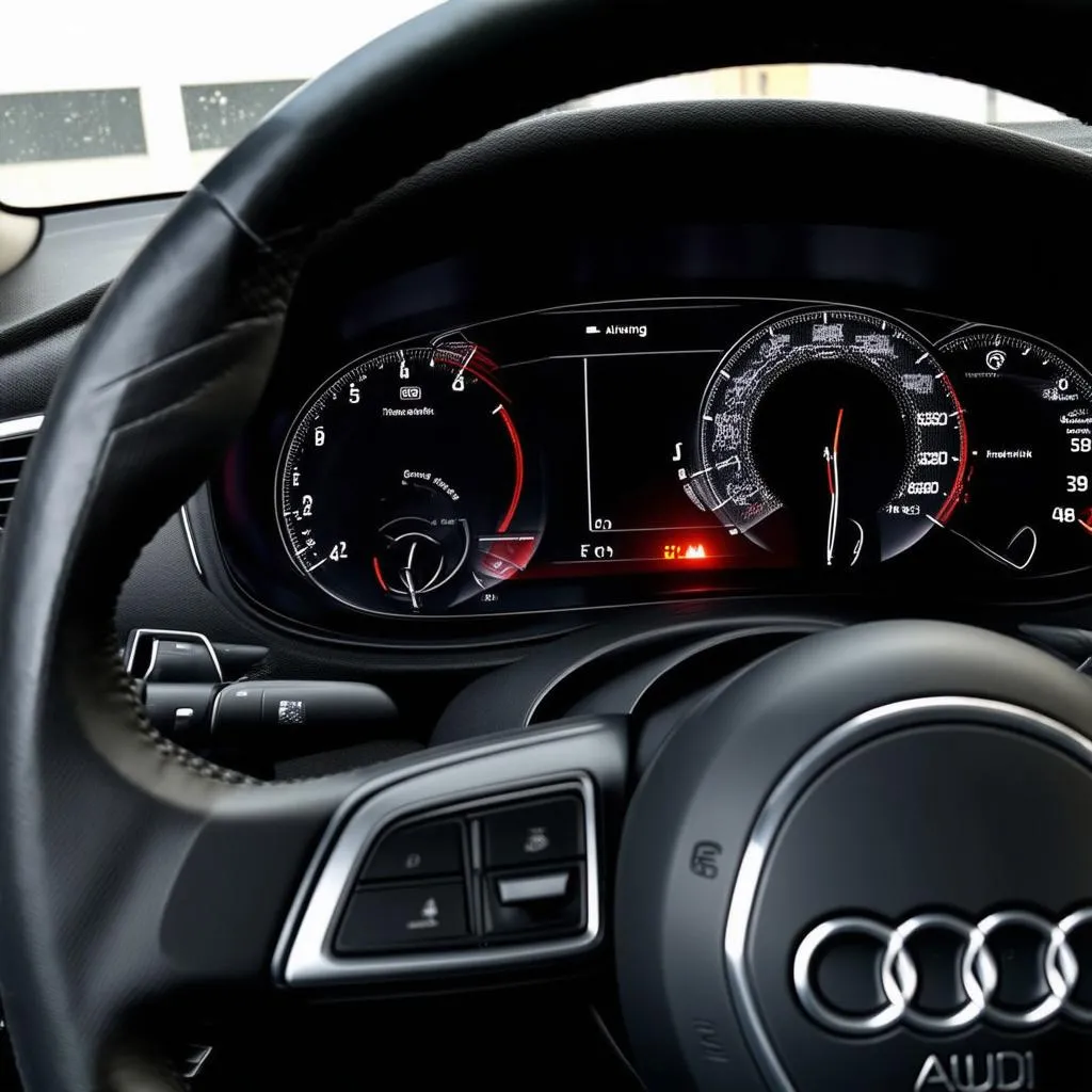 Audi A4 B9 steering wheel warning light