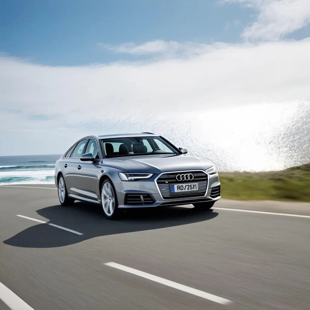 Audi A6 Driving on scenic road