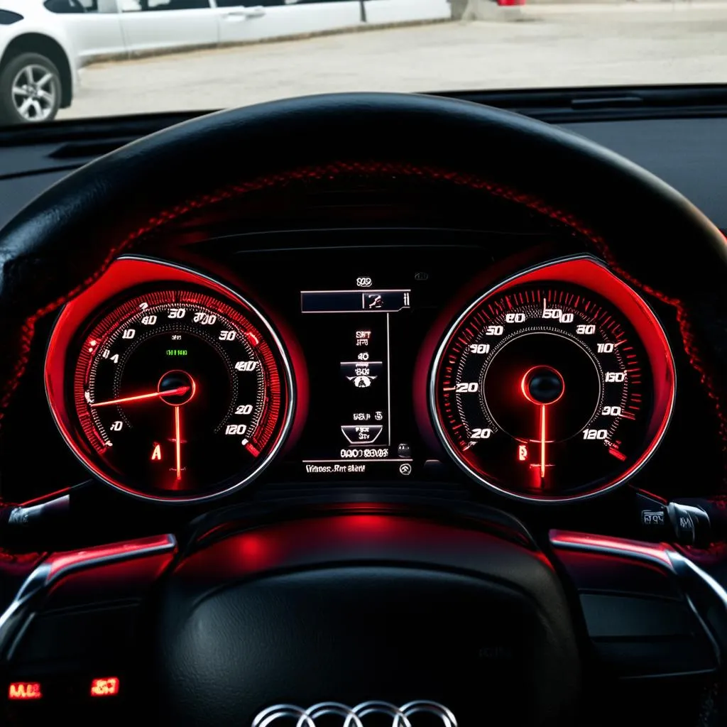 Audi TT MK1 dashboard display showing various gauges and information