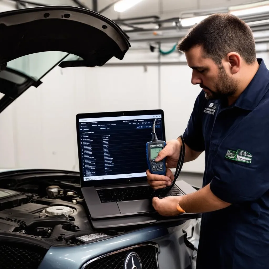 Mercedes W211 diagnostic scan