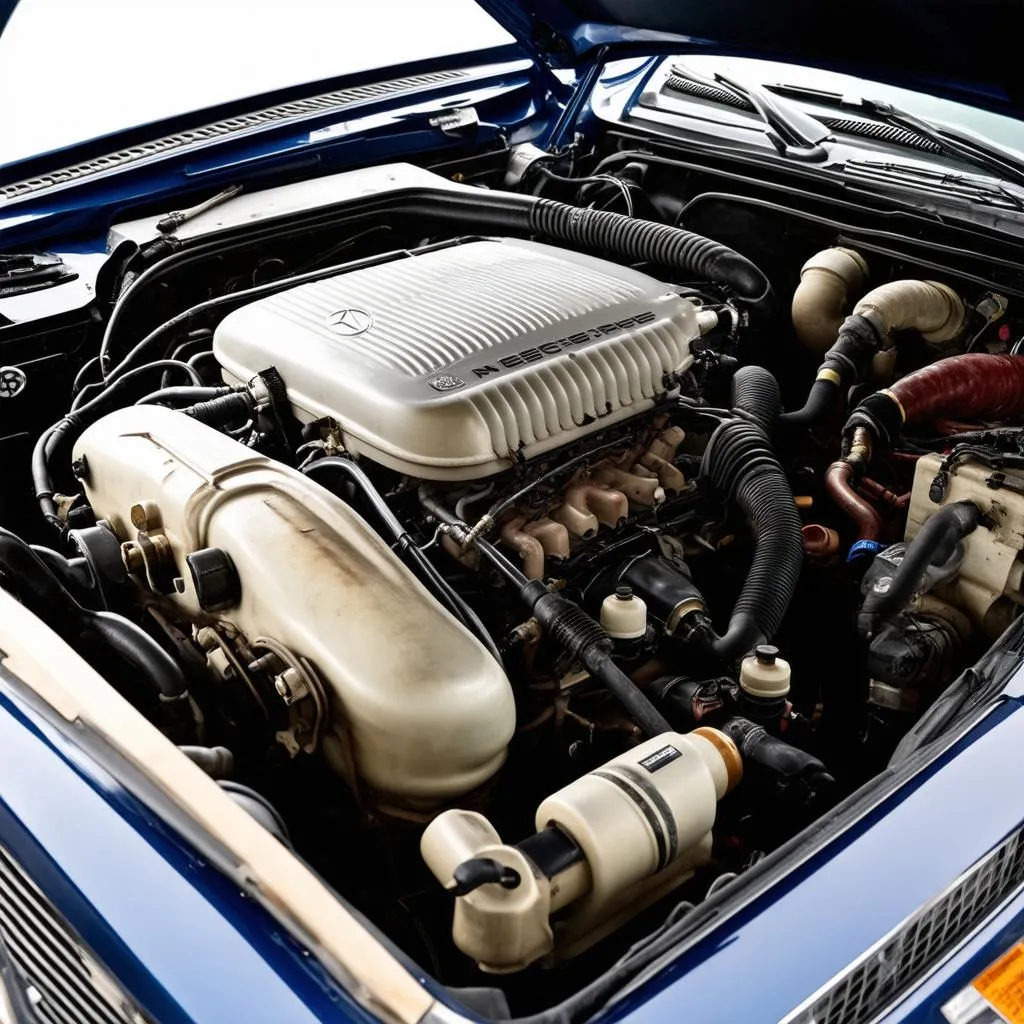 Mercedes 190E Engine Bay