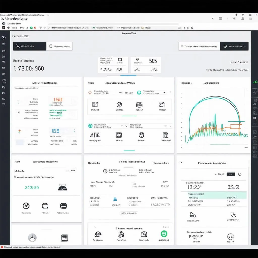 Modern car diagnostic software interface