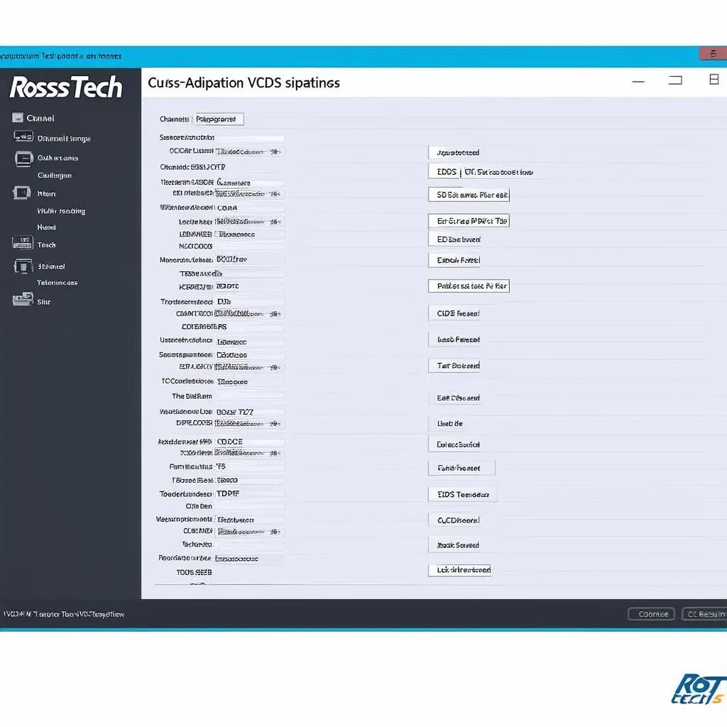 Ross-Tech VCDS Adaptation Screen