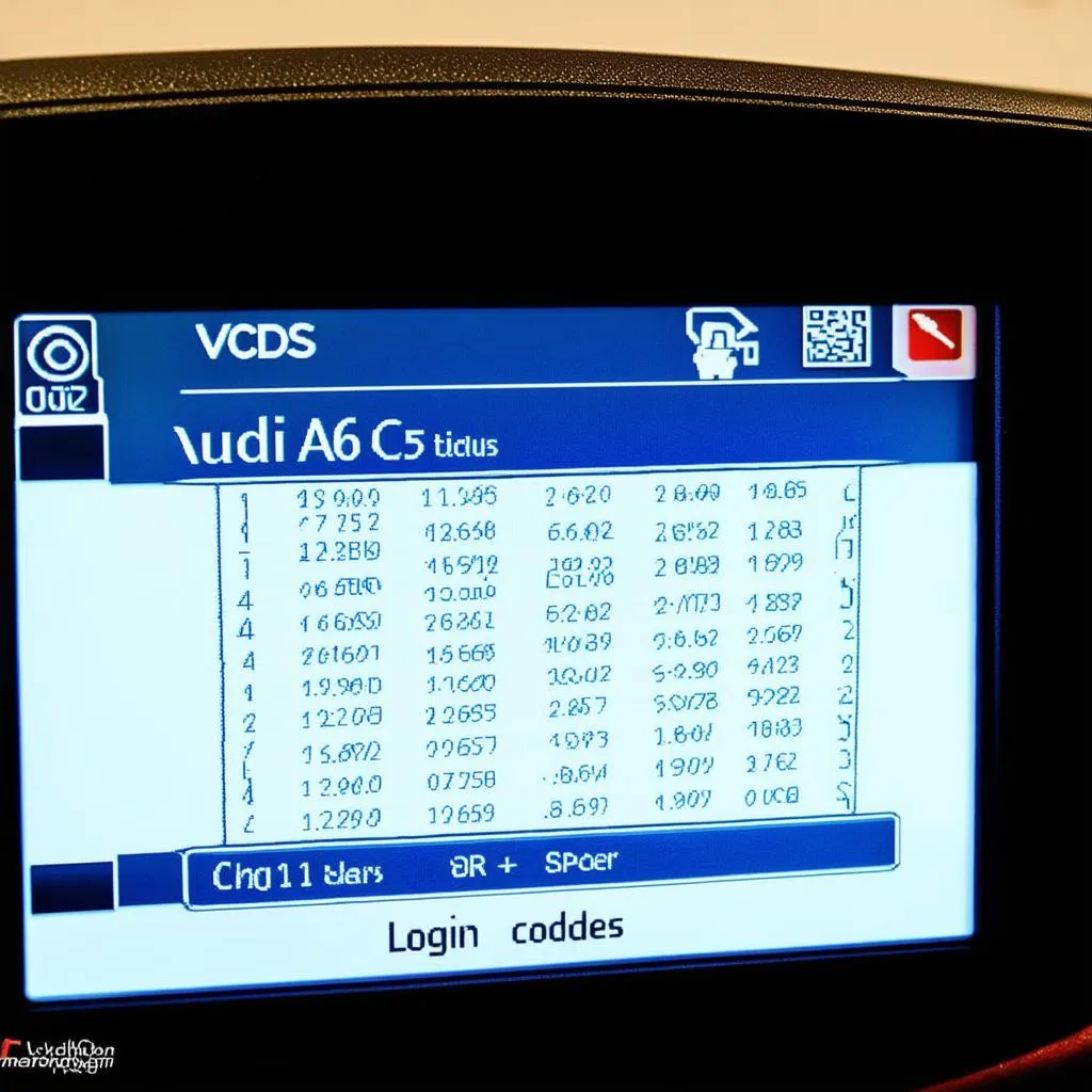 VCDS login codes for Audi A6 C5