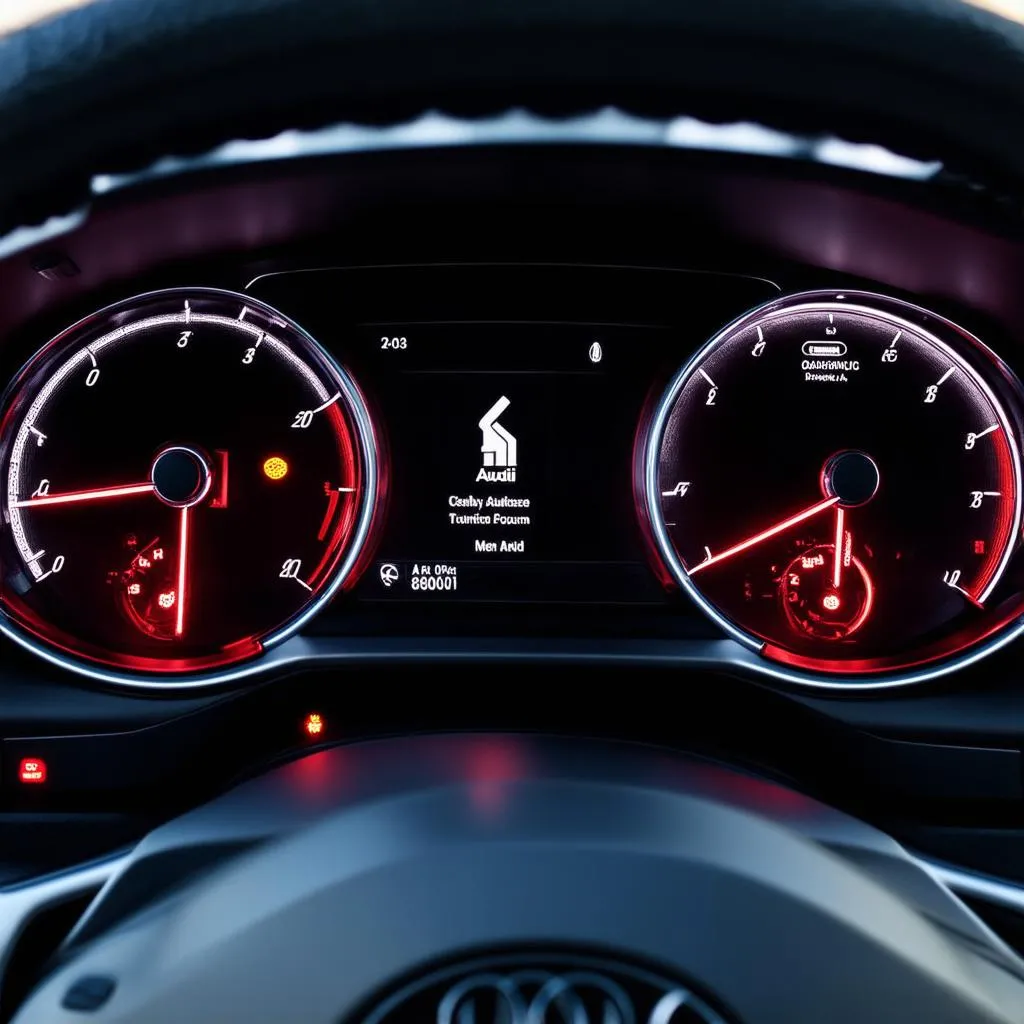 Audi A6 C6 Dashboard with Warning Light