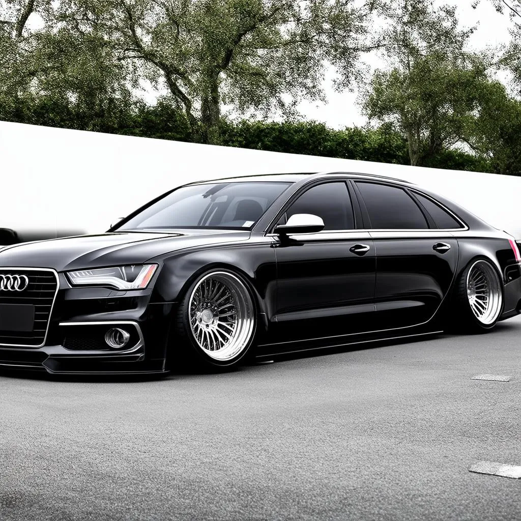 Lowered Audi A8 4H