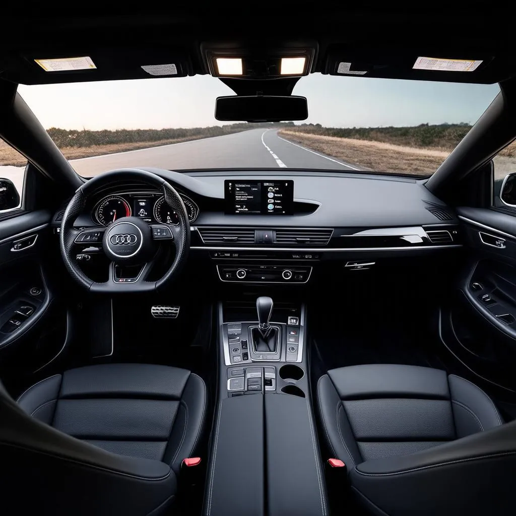 Audi B8.5 Interior at Night