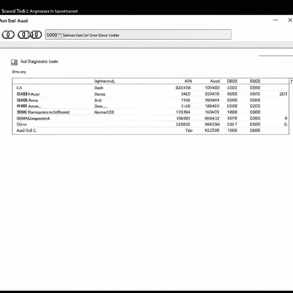 Audi Scan Tool Software Interface