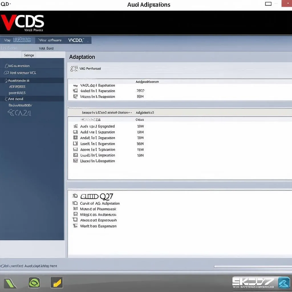 Audi Q7 VAG Adaptation Settings