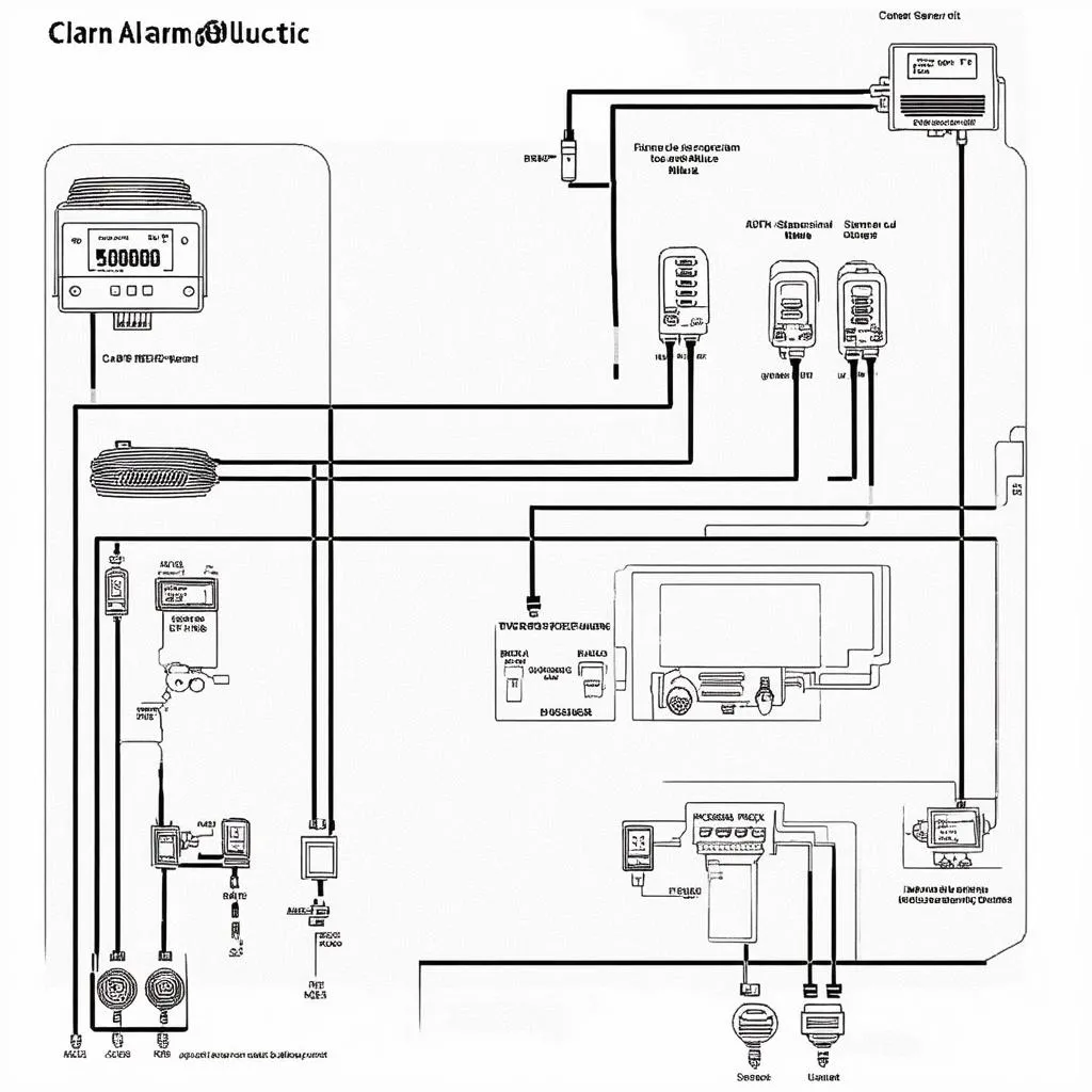 Car alarm system components diagram