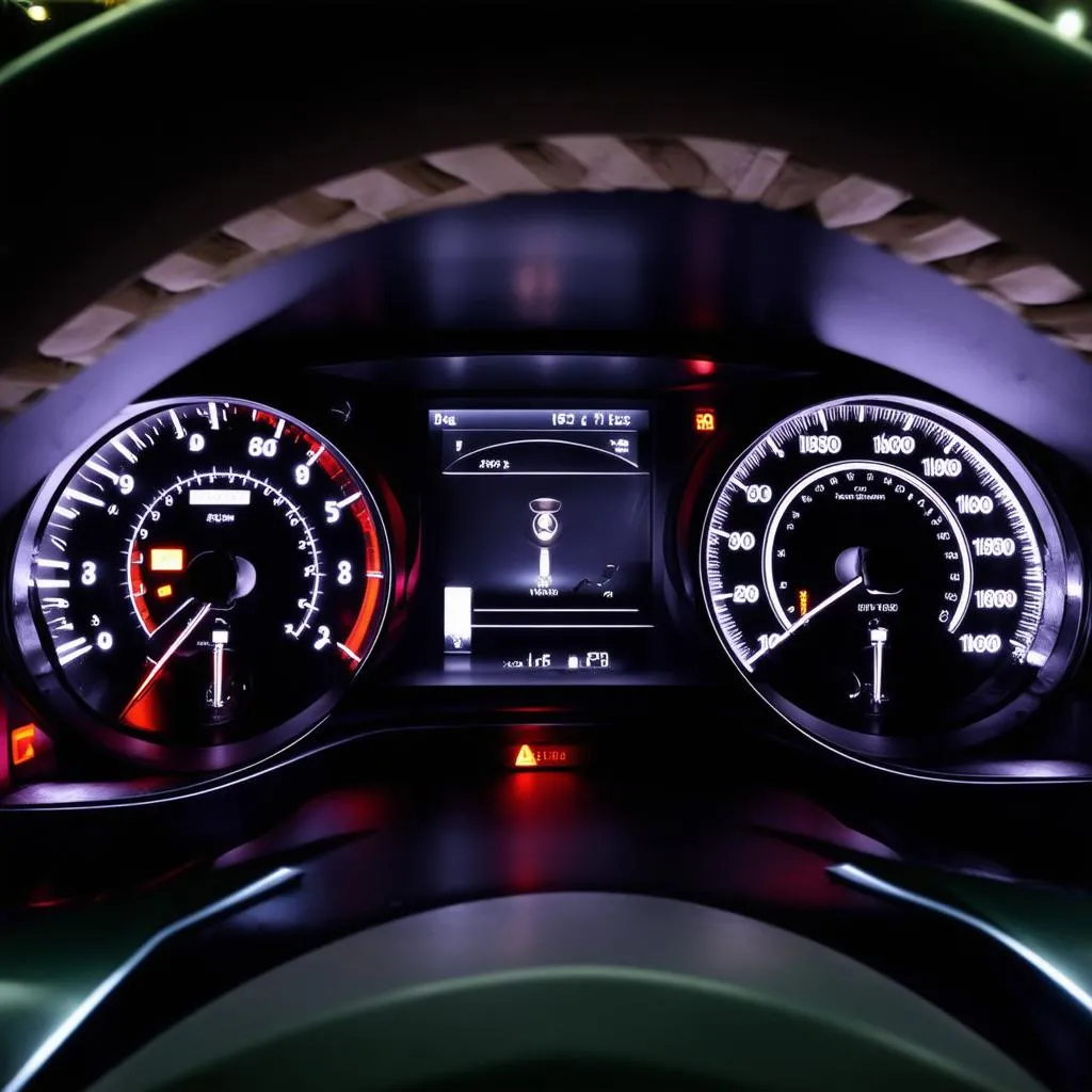 Illuminated Car Dashboard