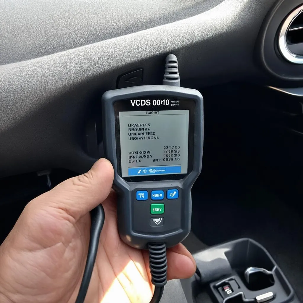 Car Diagnostic Scanner Plugged In