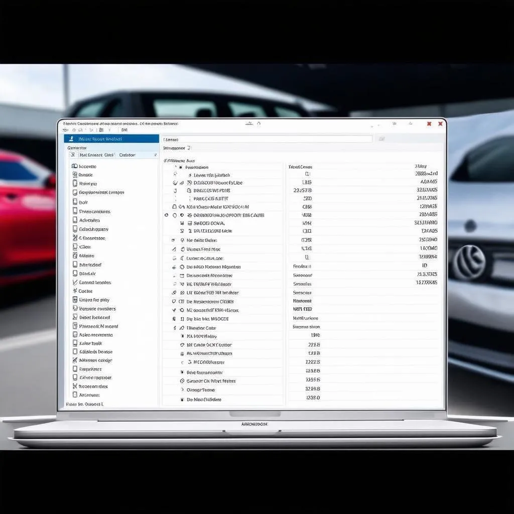 Car Diagnostic Software on Laptop