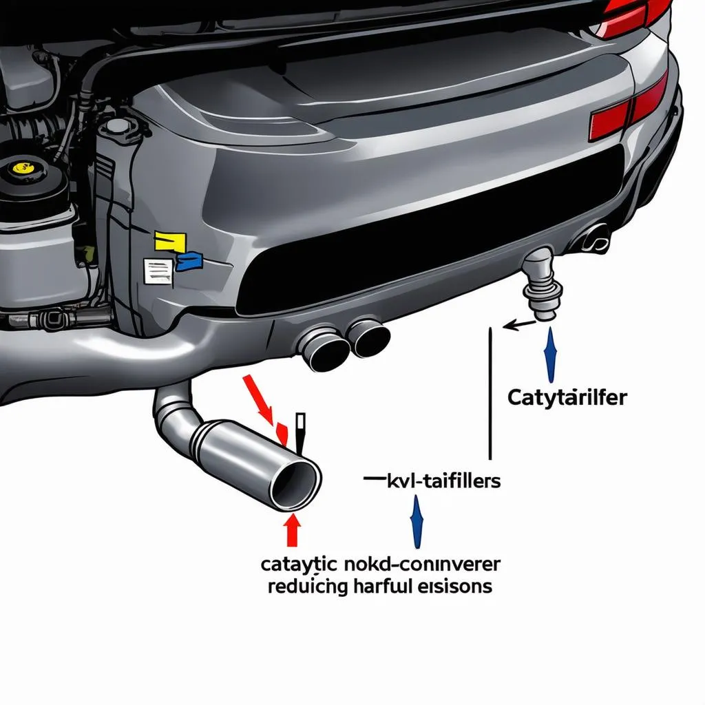 car exhaust system diagram