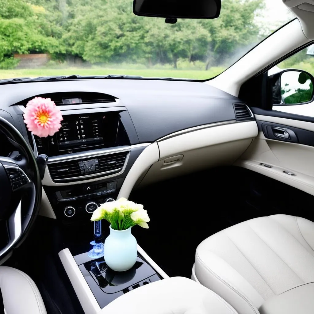 clean and organized car interior for feng shui