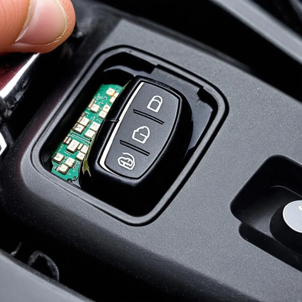 Car key with immobilizer transponder