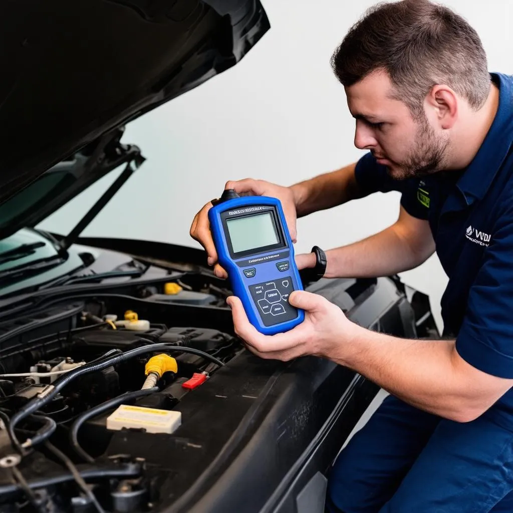 Car mechanic using VVDI Prog