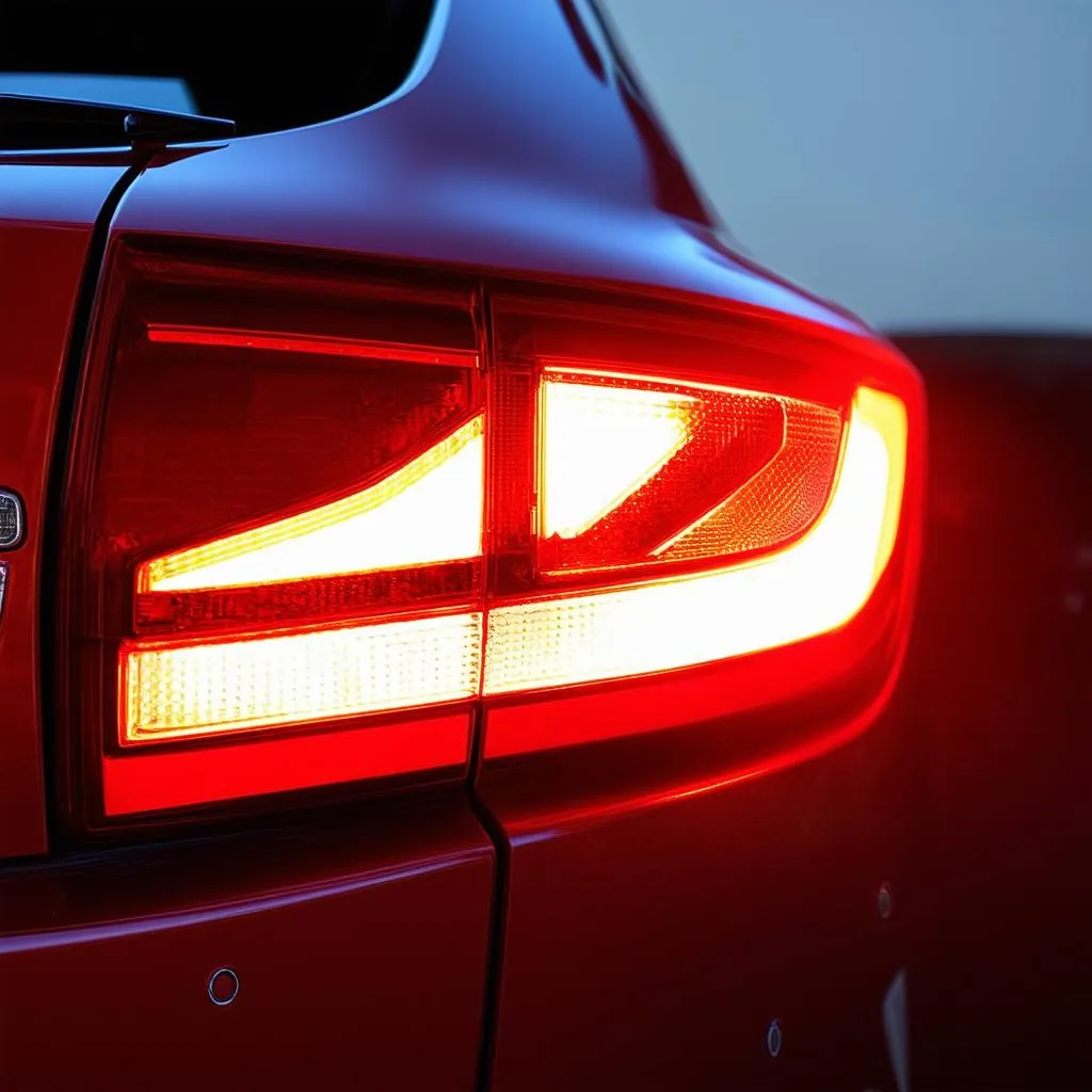 Rear of a Car with European-Spec Fog Light