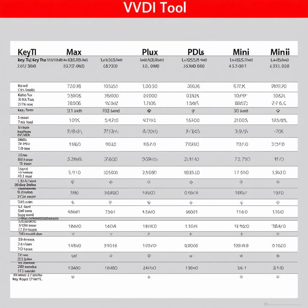 Key Tool Models Comparison