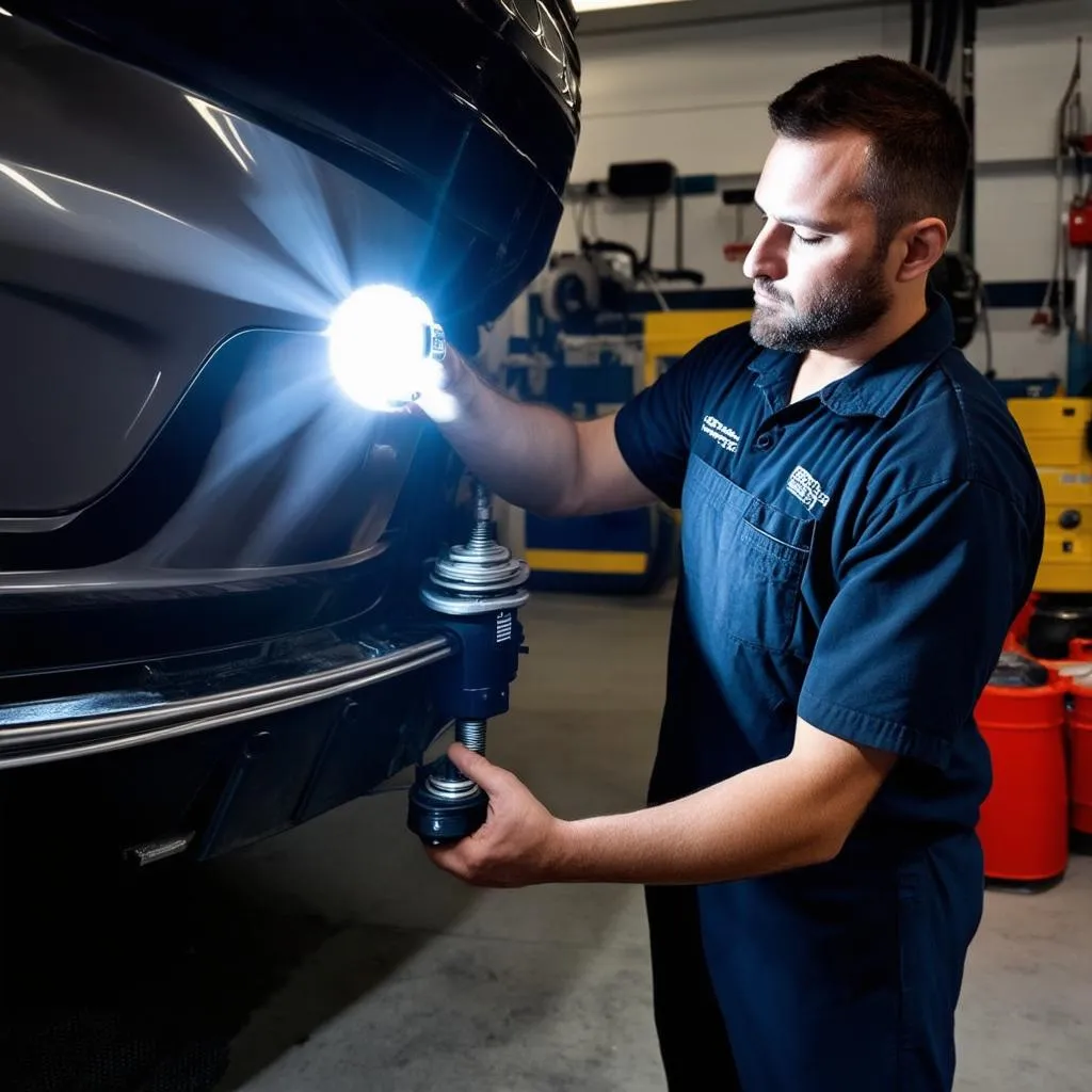 Mechanic Inspecting Airmatic