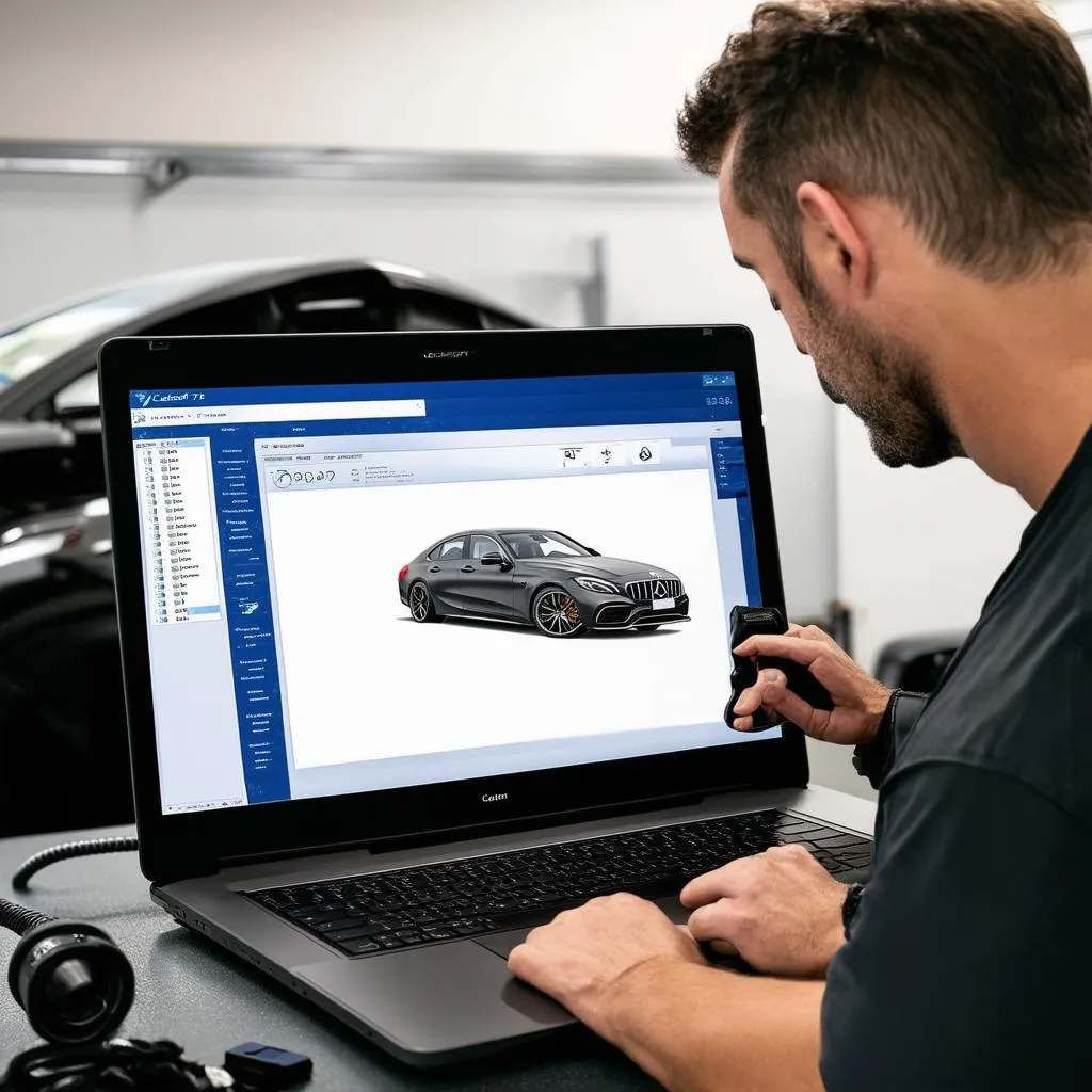 Mechanic Using Carsoft 7.4