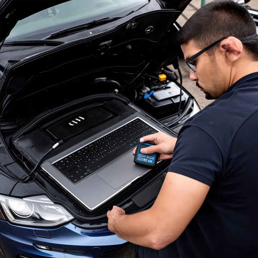 Audi Mechanic using VCDS