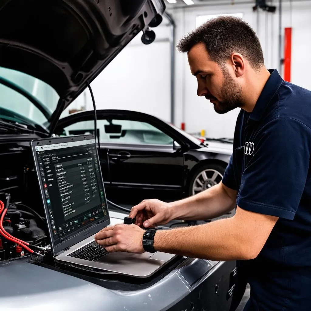 Mechanic using VCDS