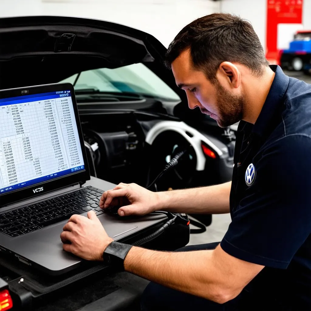 Mechanic Using VCDS