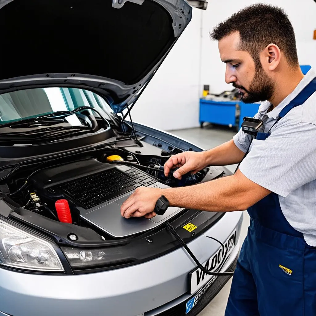 Mechanic Using VCDS