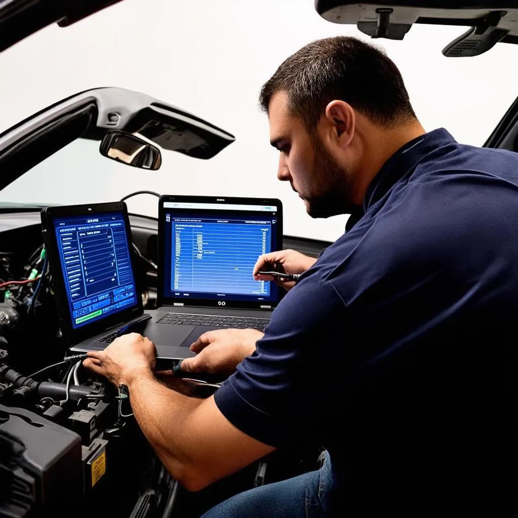 Mechanic Using VCDS