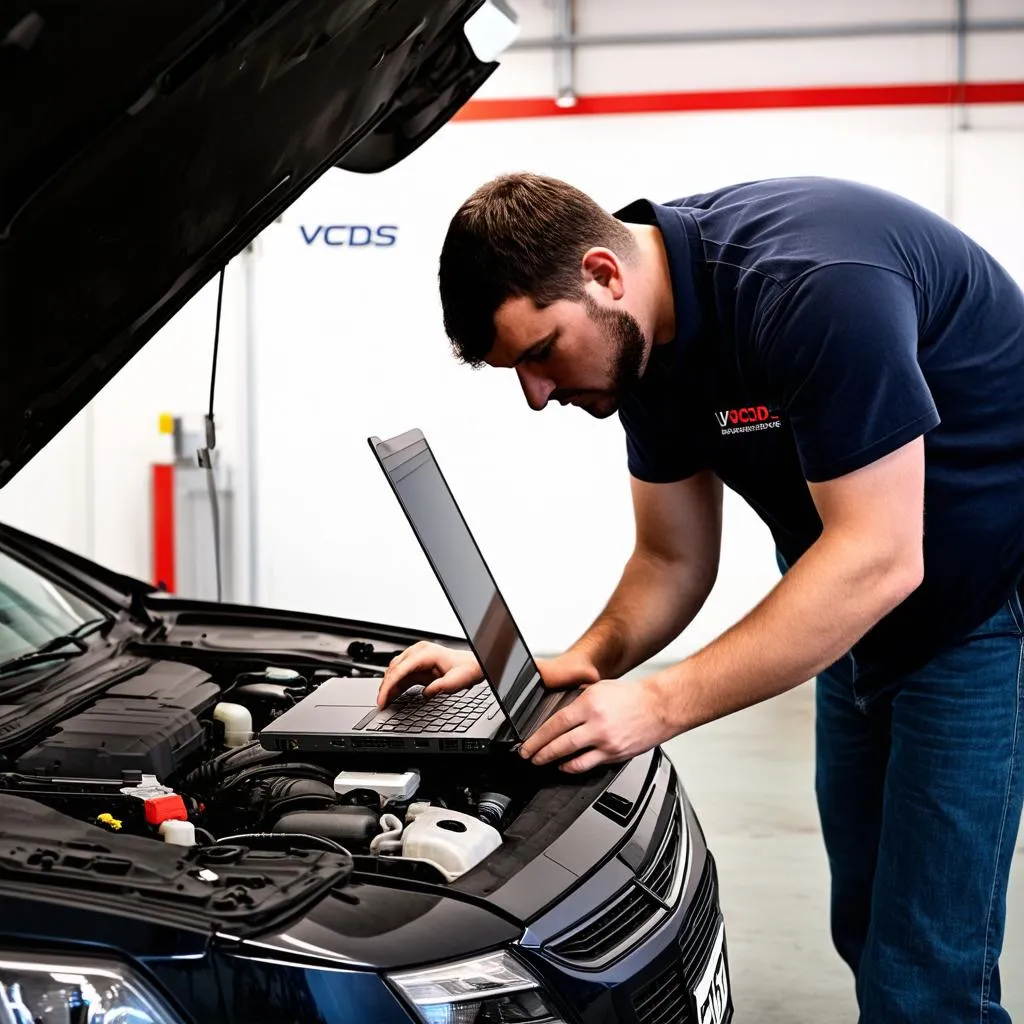 Mechanic Using VCDS