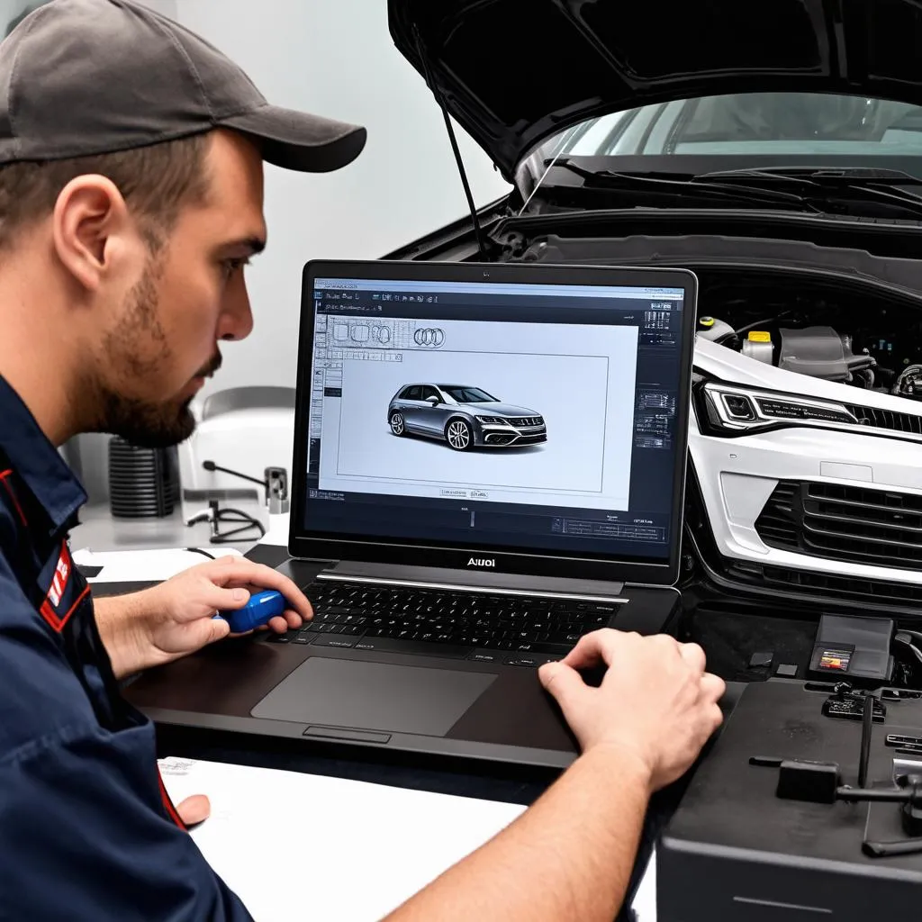 Mechanic using VCDS