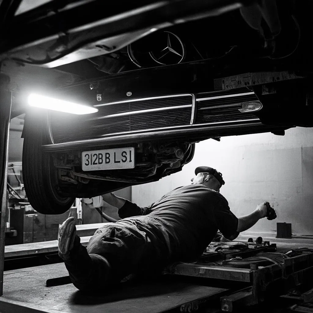 Mercedes Mechanic at Work