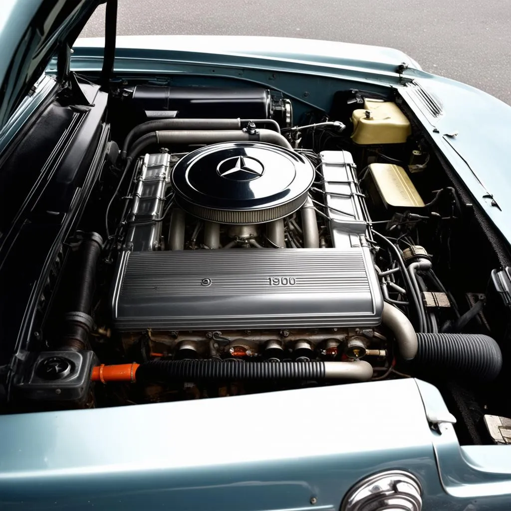 Mercedes 190SL Engine Bay