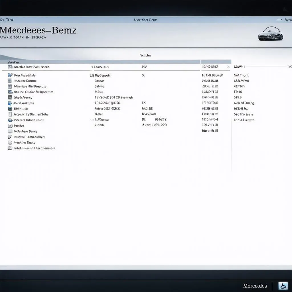 mercedes benz diagnostic software interface