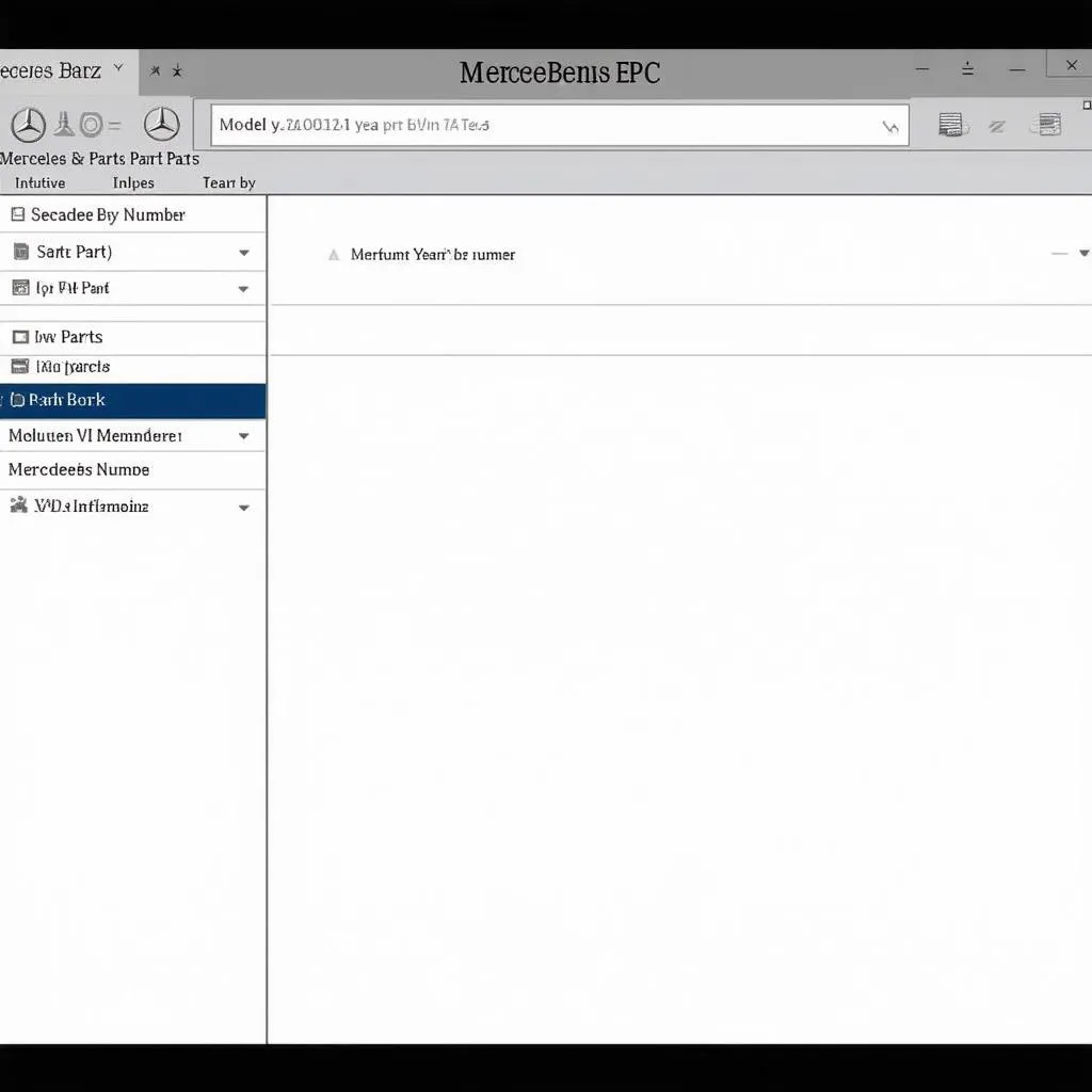 Mercedes Benz EPC Software Interface