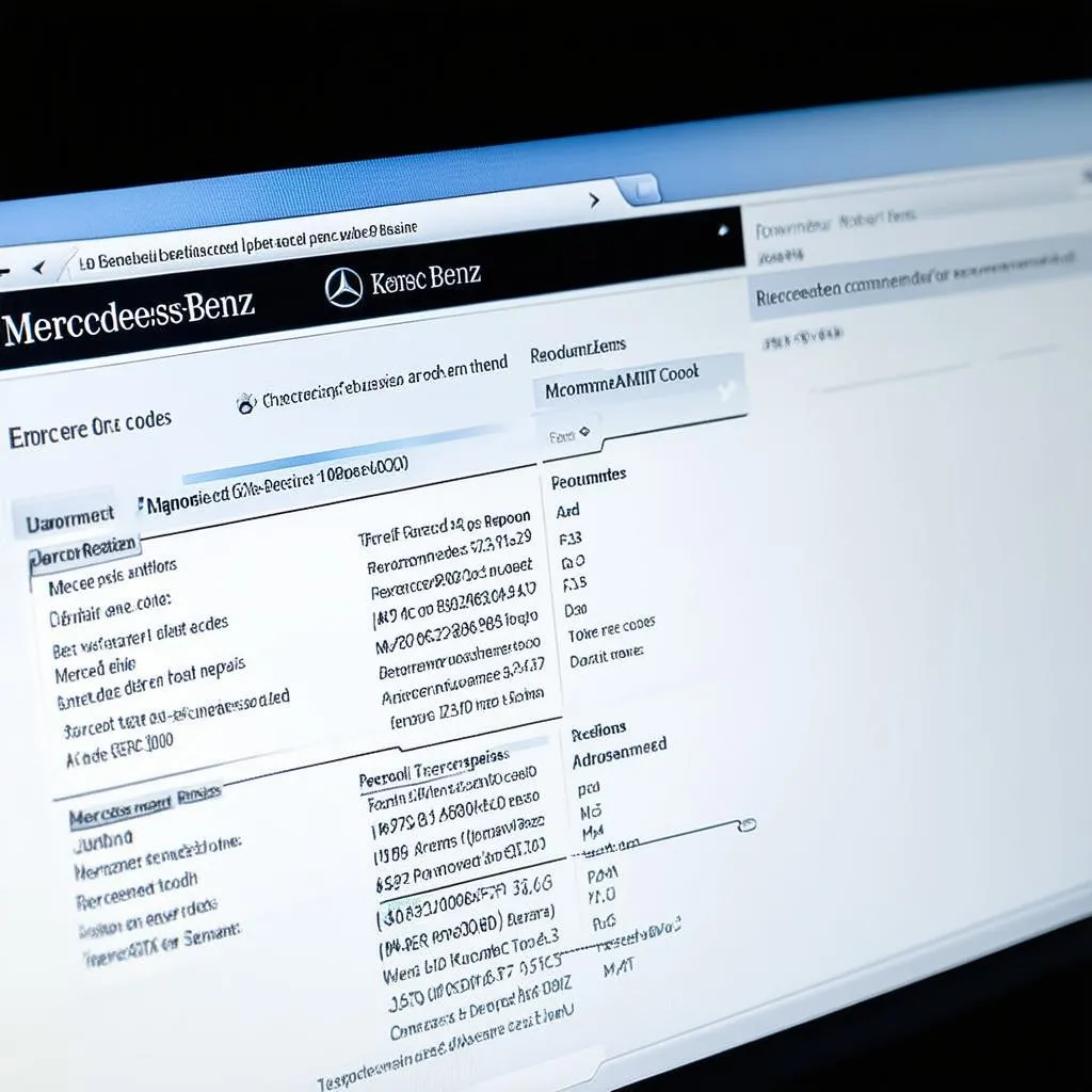 Mercedes Diagnostic Report