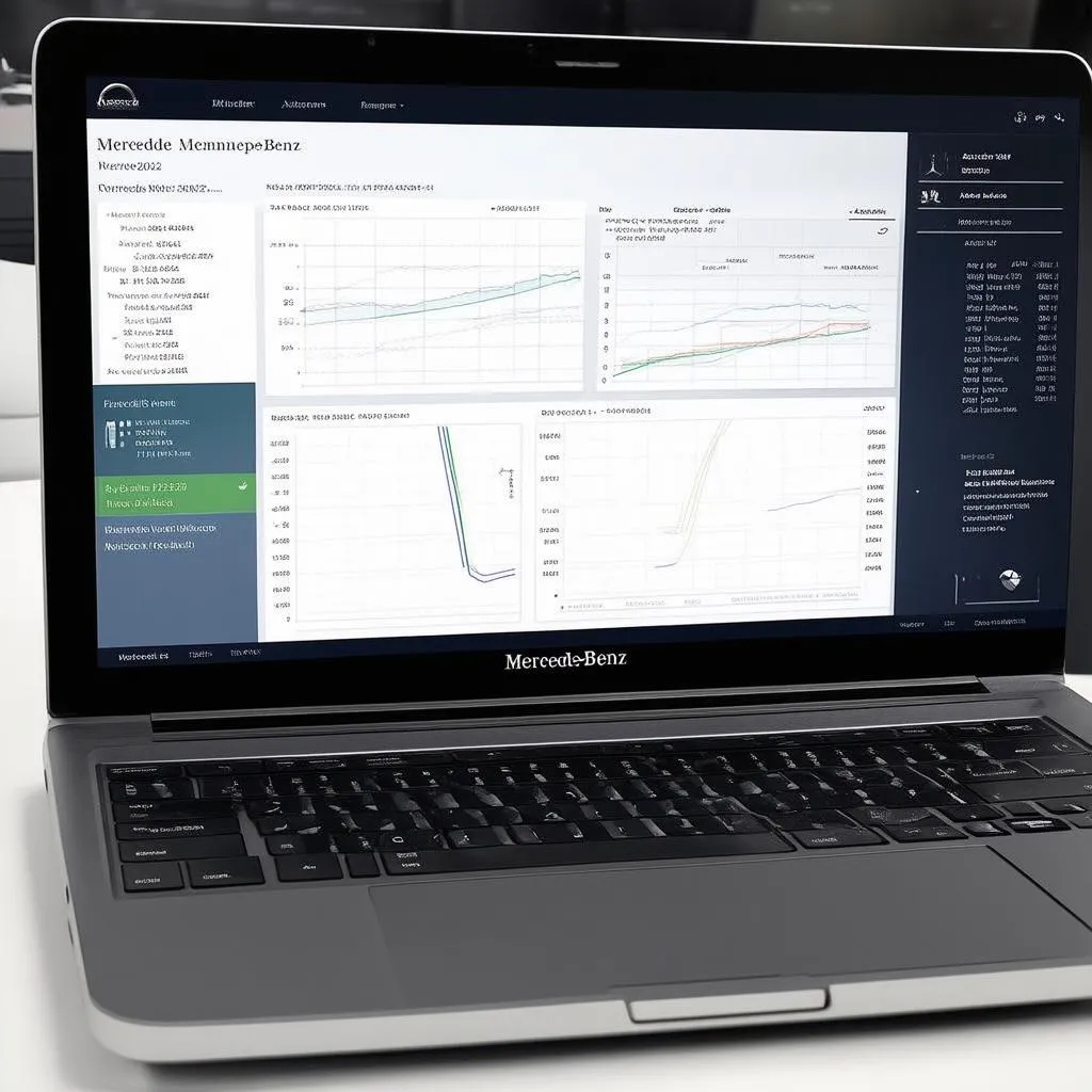 Mercedes Diagnostic Software on Laptop
