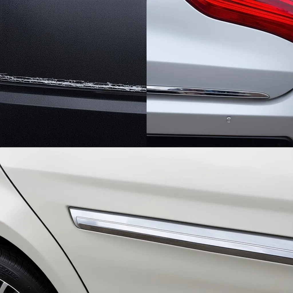 Mercedes Trim Before and After