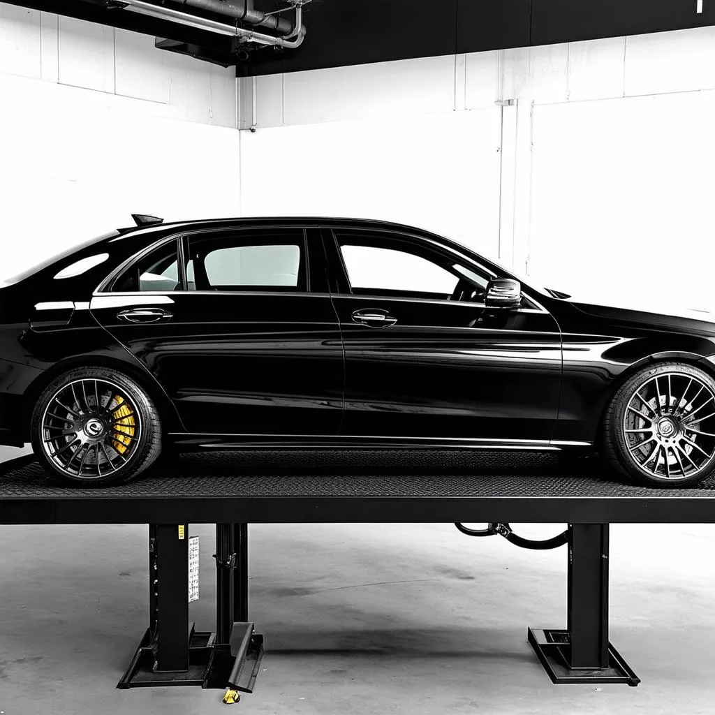 Mercedes W205 on a Lift