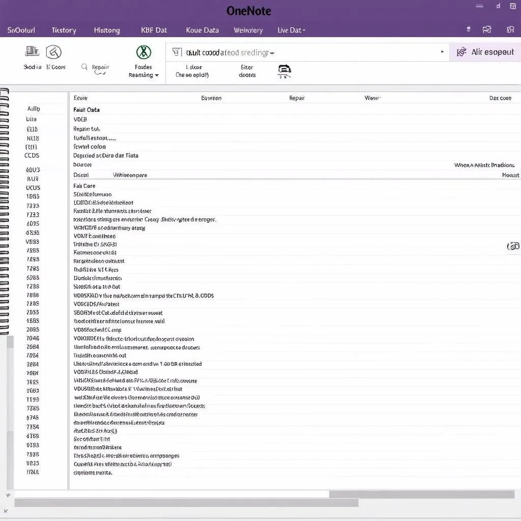 Skoda VCDS data in OneNote