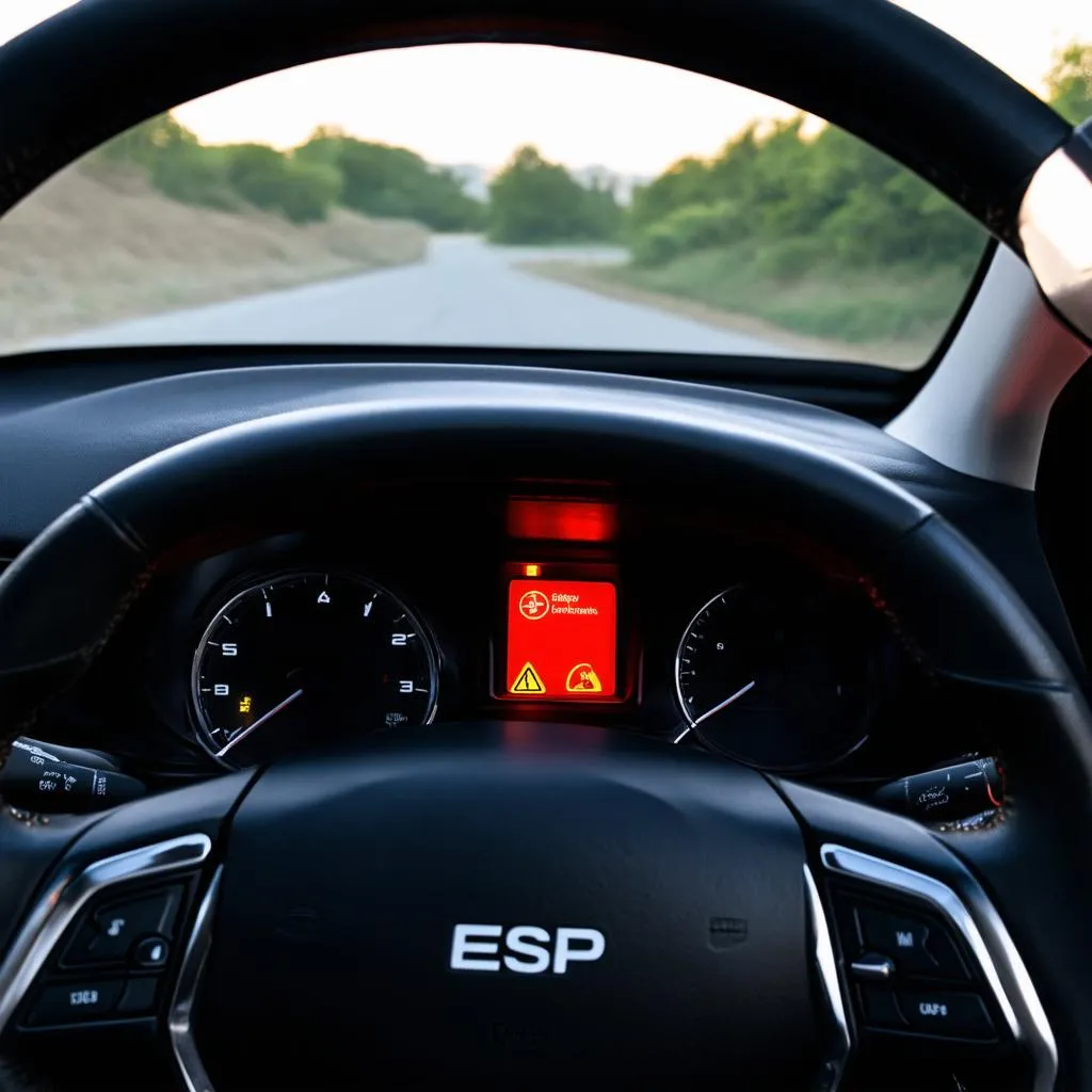 Steering Wheel and Dashboard