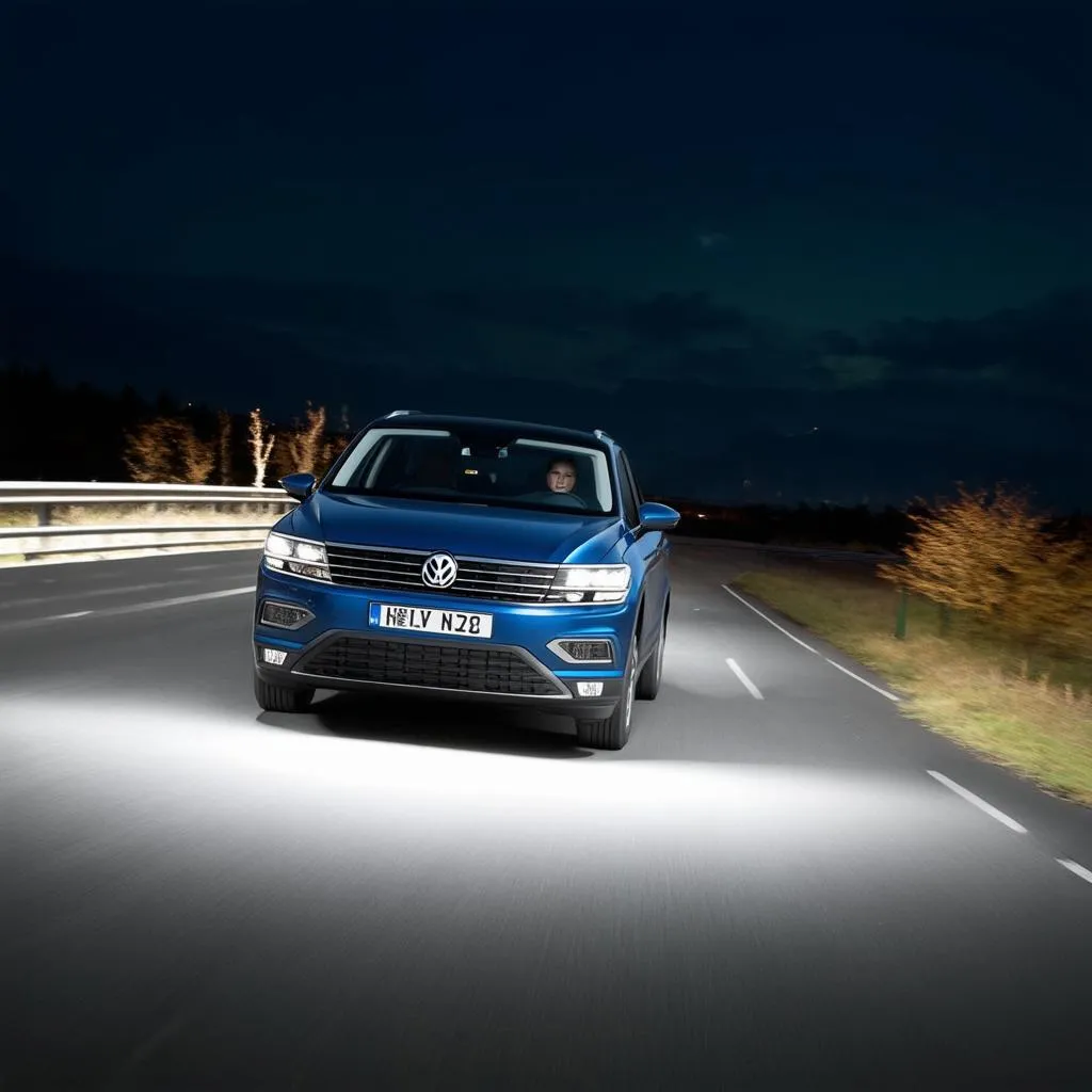 Tiguan driving at night