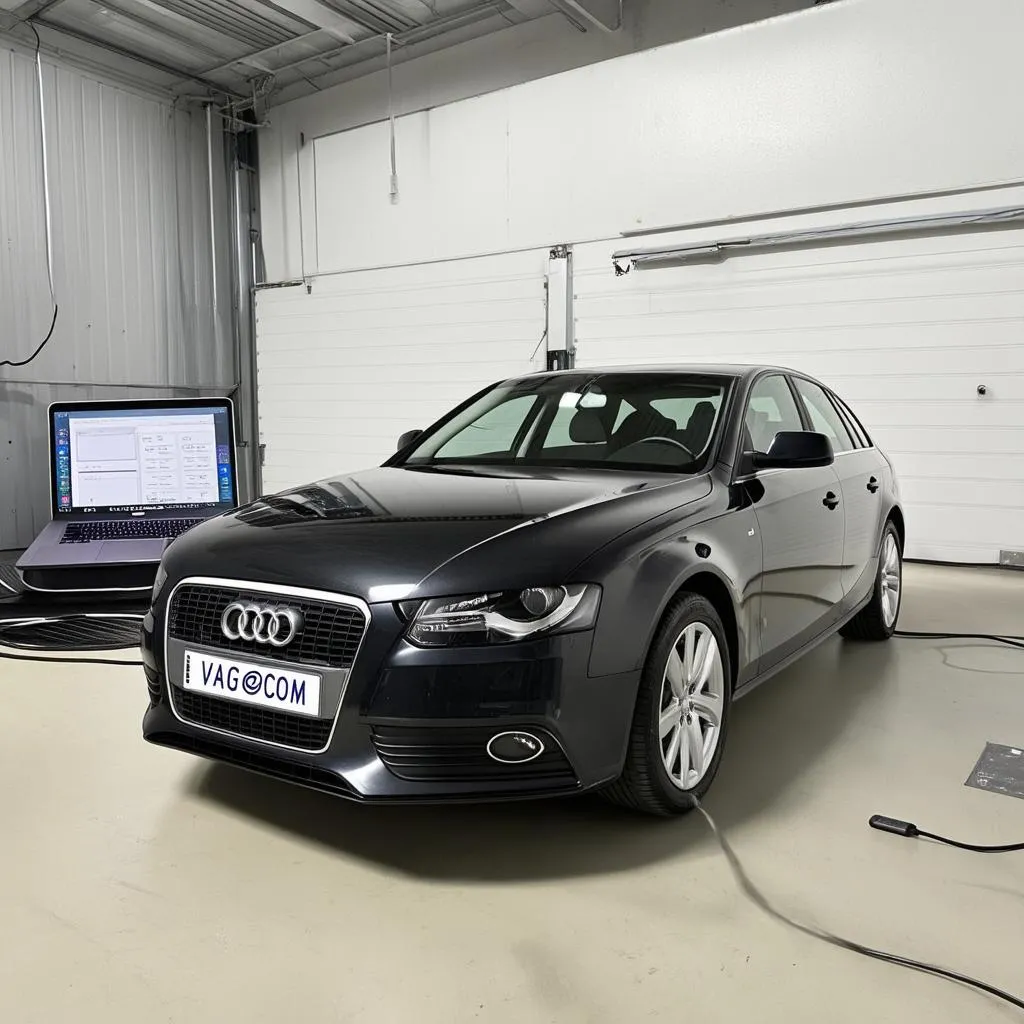 Audi A4 B8 connected to a VAG COM diagnostic interface