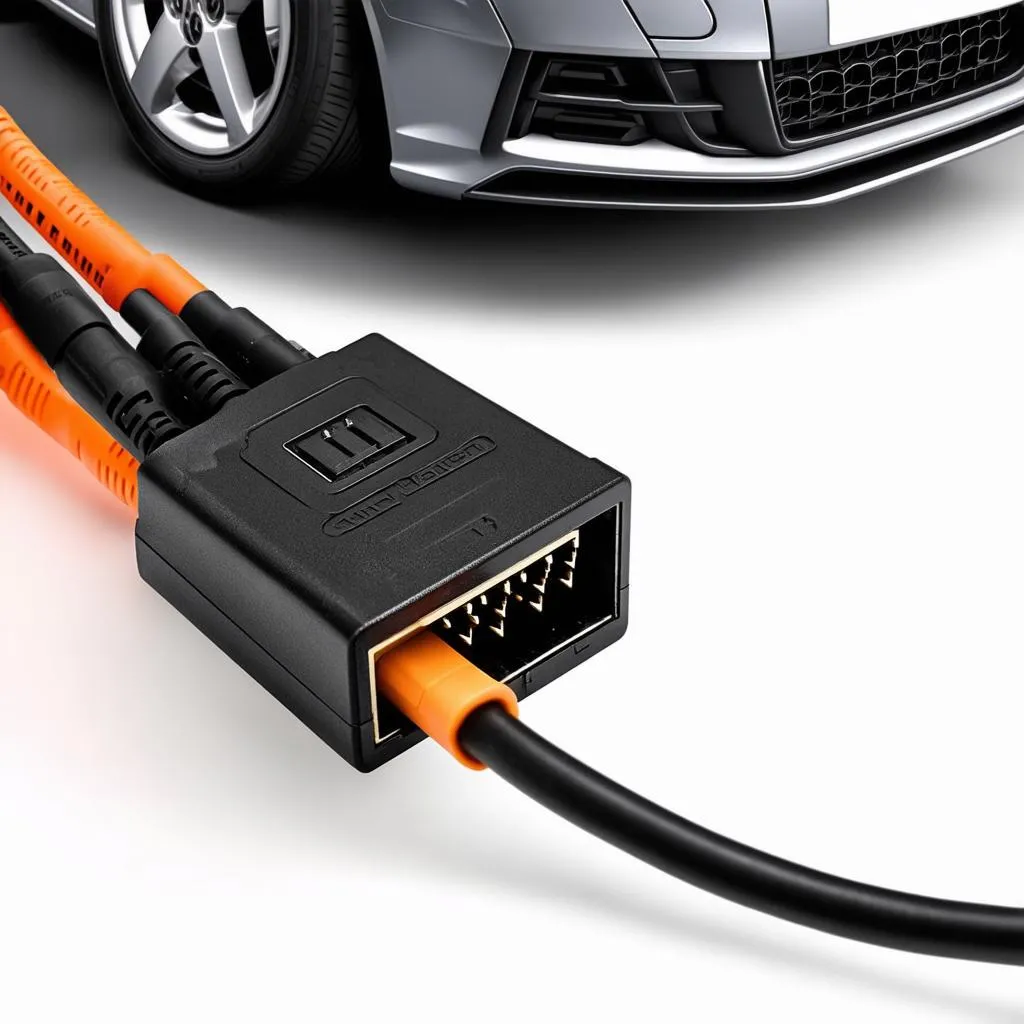 VAG COM Cable connected to an Audi A4 B5