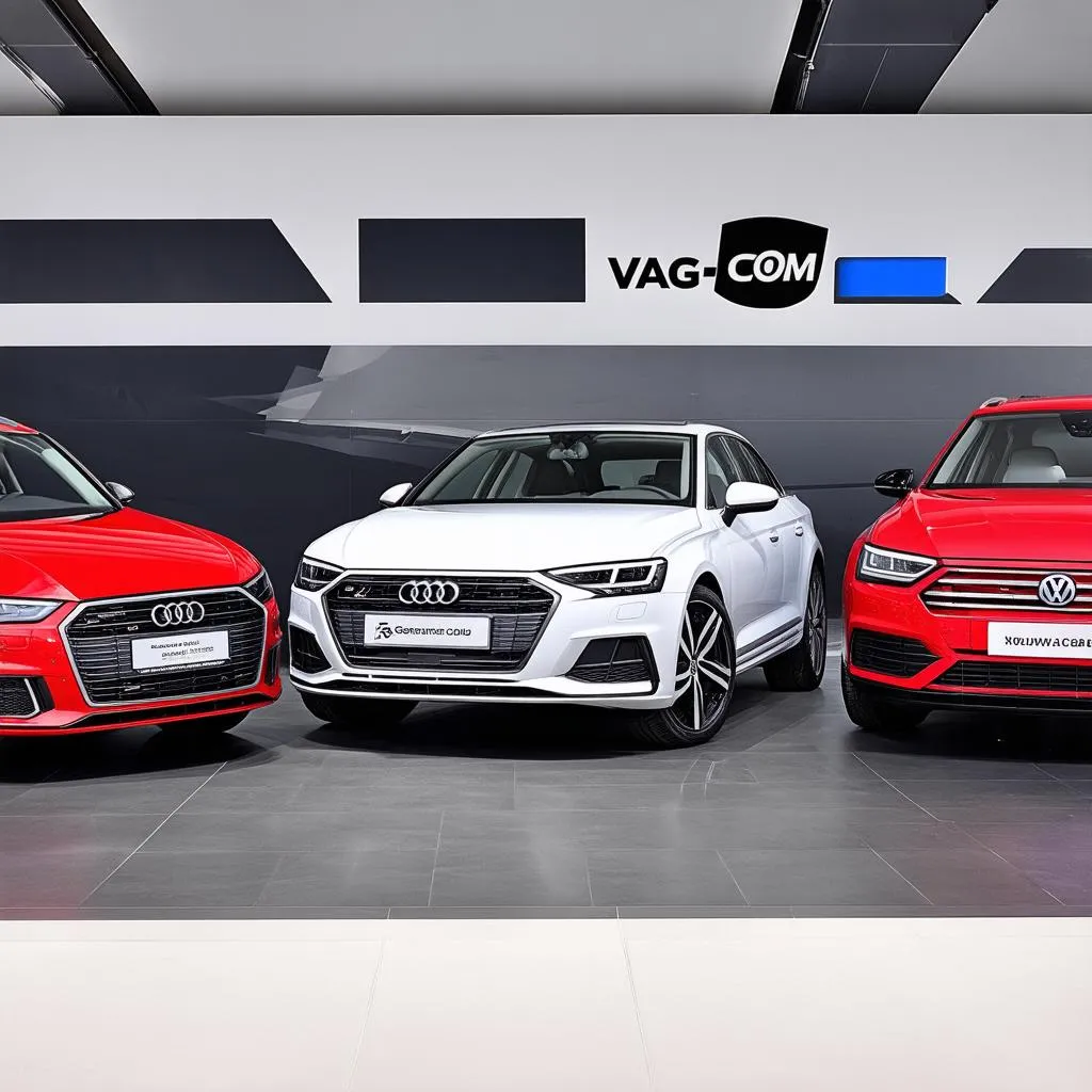 Various VAG COM compatible cars, including Audi and Volkswagen models