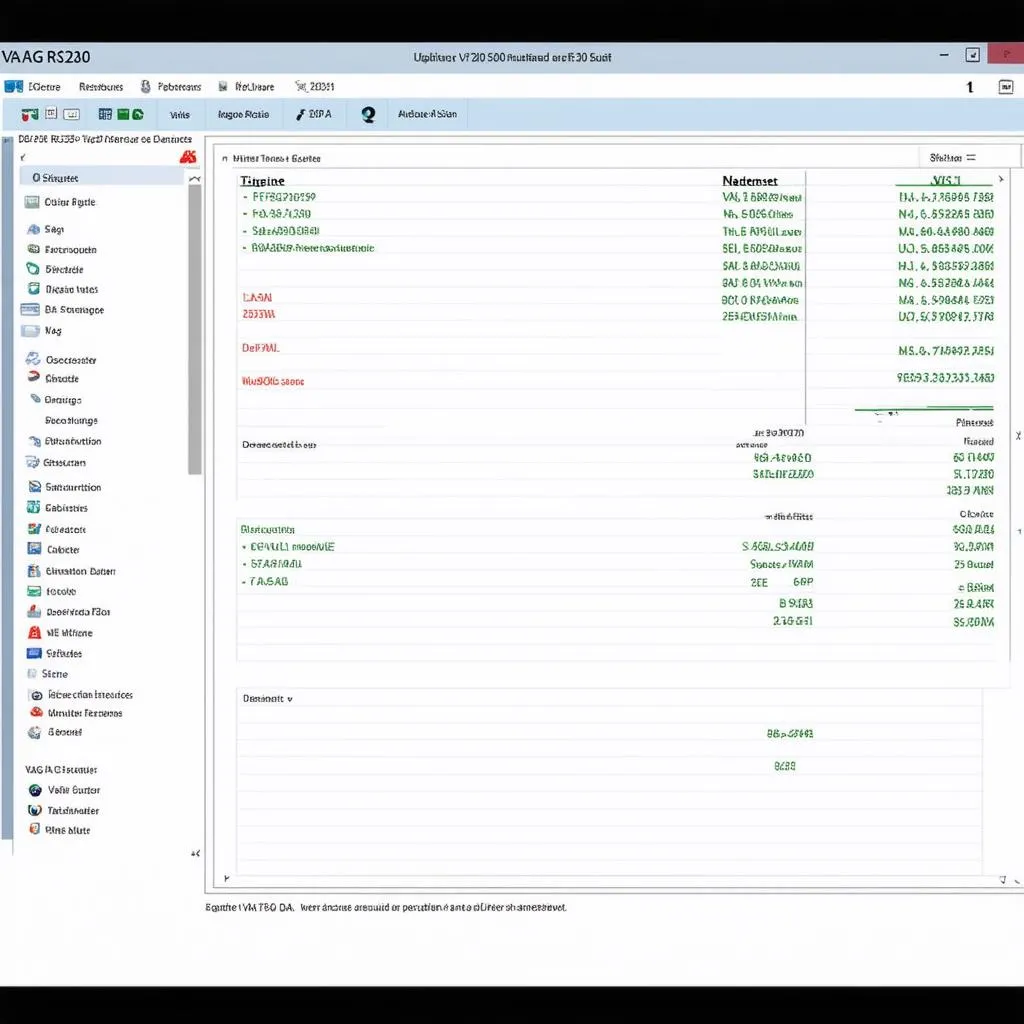 vag r250 software interface