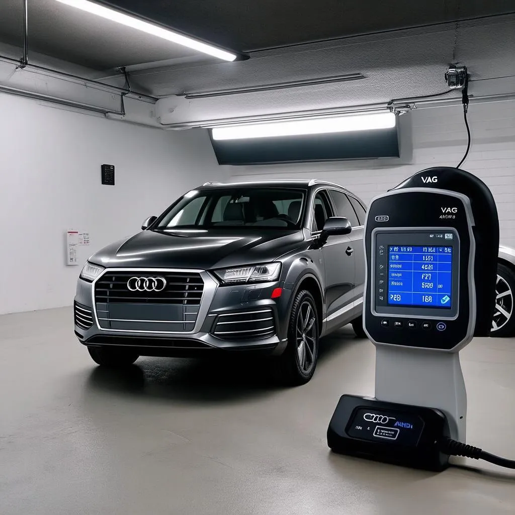 Audi Q7 connected to a VAG scanner