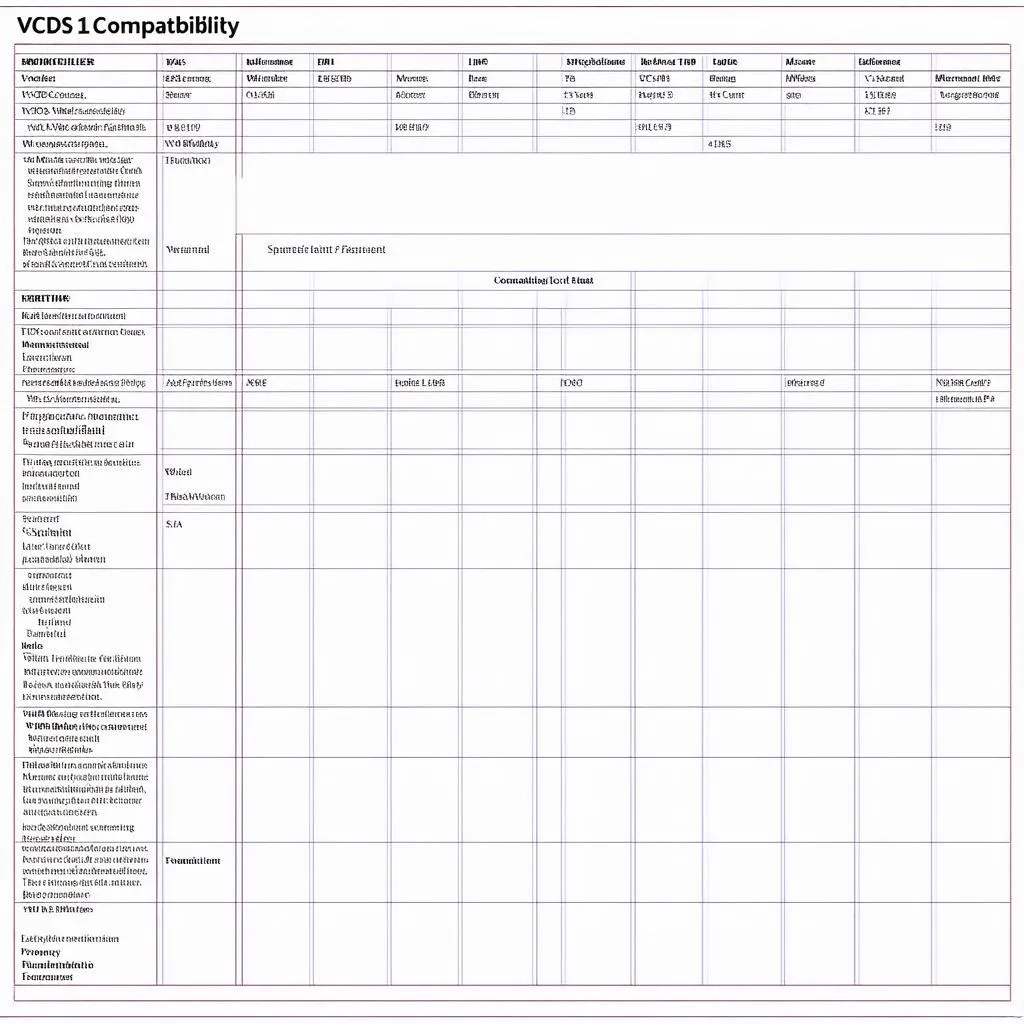 VCDS 11.11 Compatibility Chart