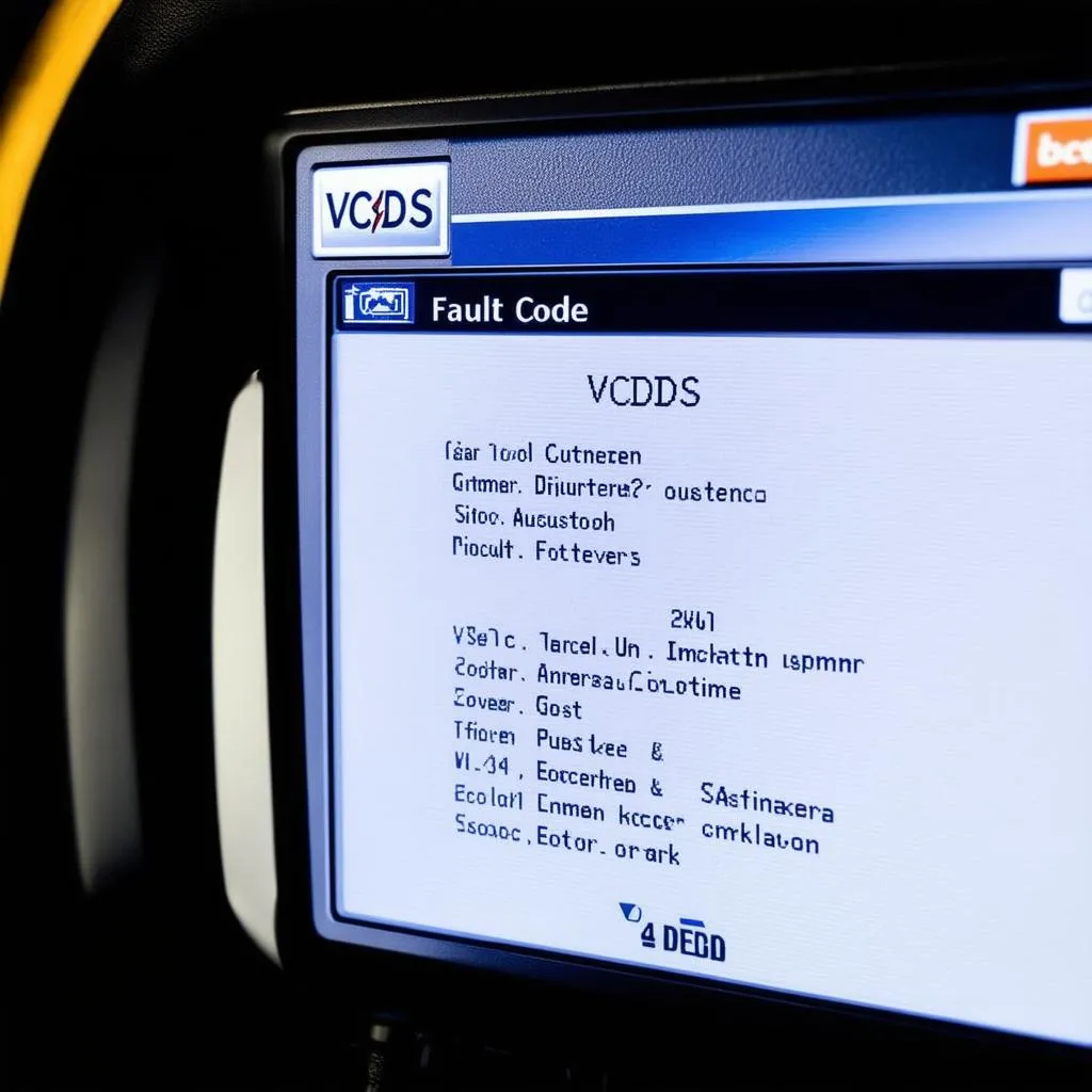 VCDS fault code reading